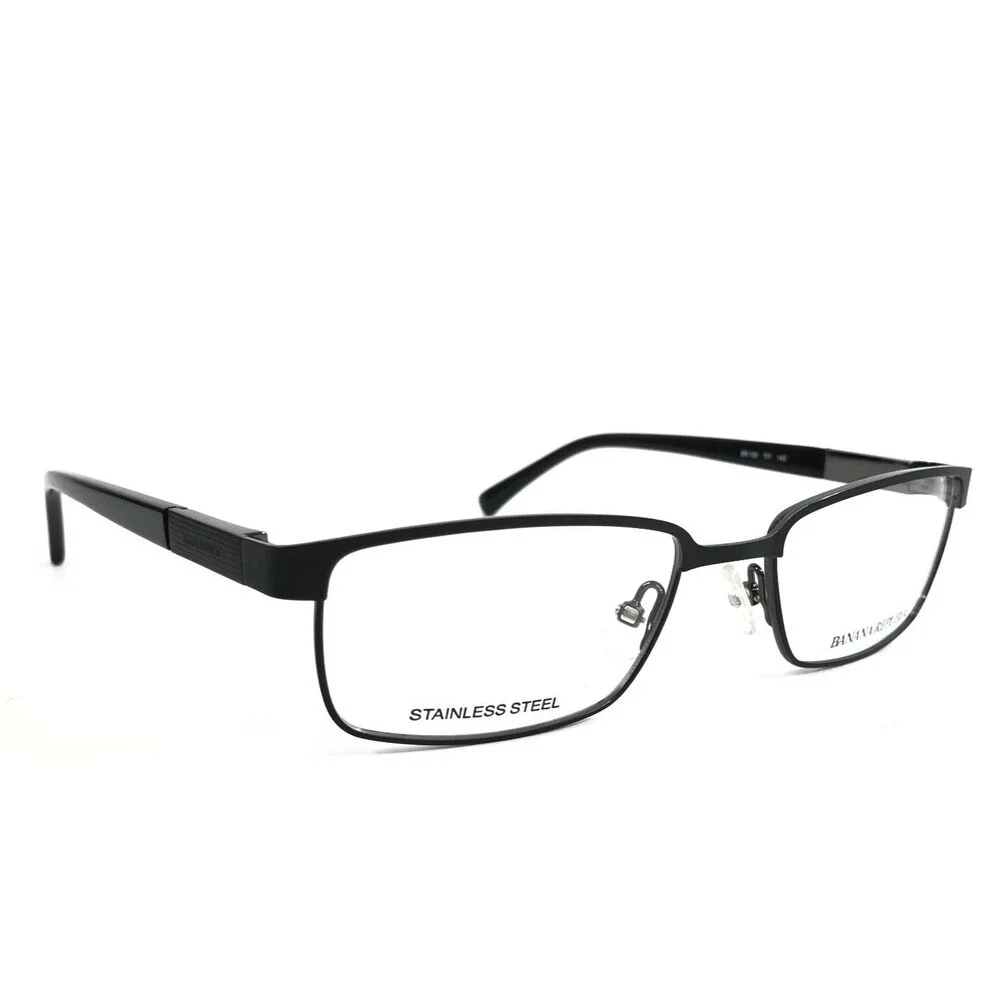 Banana Republic Eyeglasses Frames BR100 TI7 Ruthenium Matte Black Gray 52-18-140